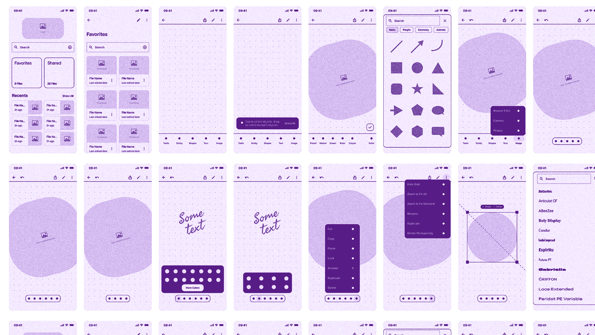 mobile app wireframe