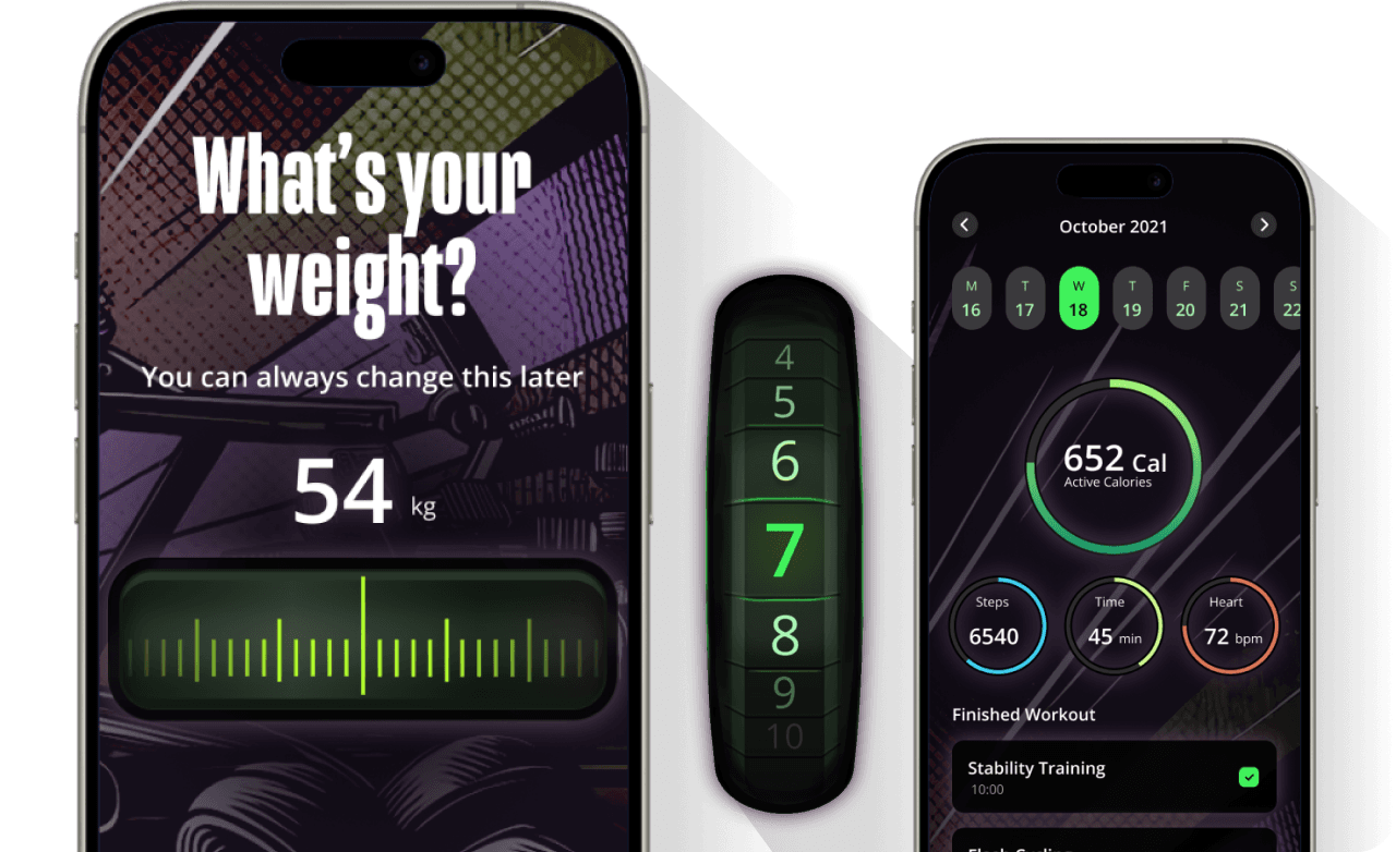 Fitness app User Interface