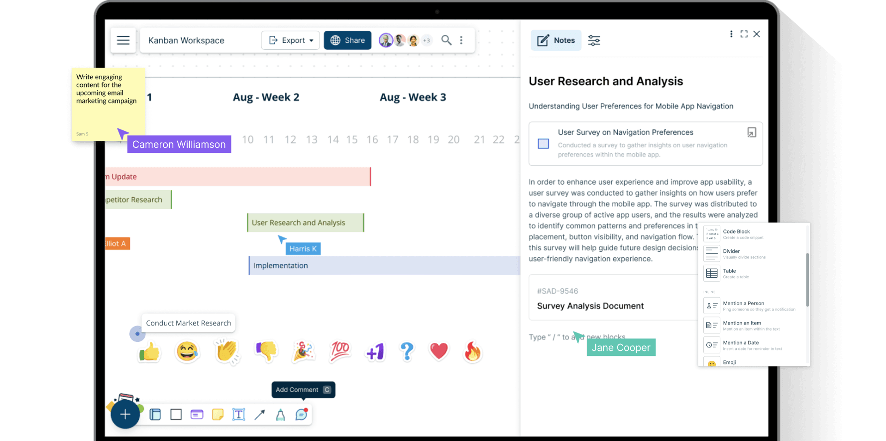 Creately SaaS User Interface